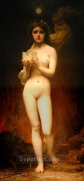  Dora Painting - Pandora nude Jules Joseph Lefebvre